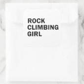 Sticker Carré Rock escalade fille escalade (Sac)