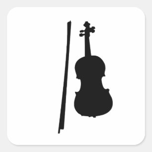 Sticker Carré Rock et Roll Voilin