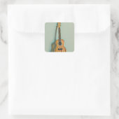 Sticker Carré Rock guitariste (Sac)