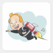 Sticker Carré Rocket Man (Devant)