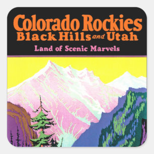 Sticker Carré Rockies du Colorado