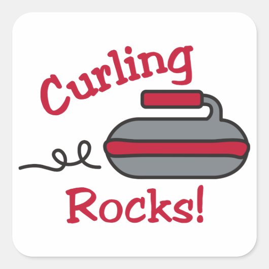 Sticker Carré Rocks de curling (Devant)