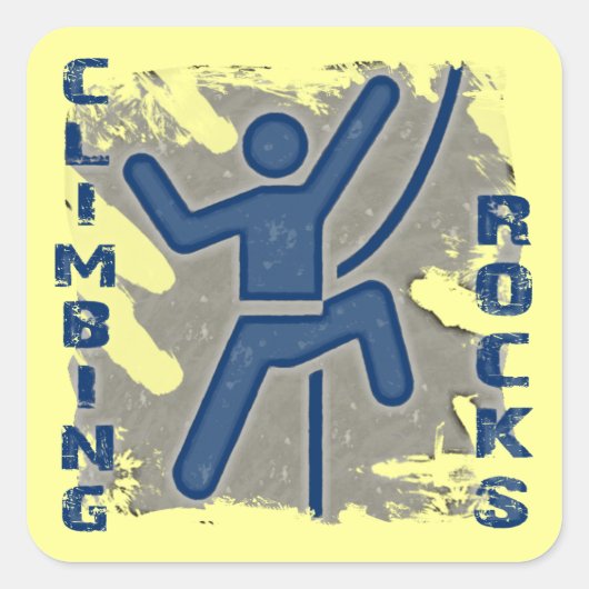 Sticker Carré Rocks Escalades (Devant)