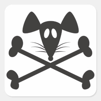 Sticker Carré Rodent pirate