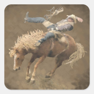 Sticker Carré Rodeo Rider