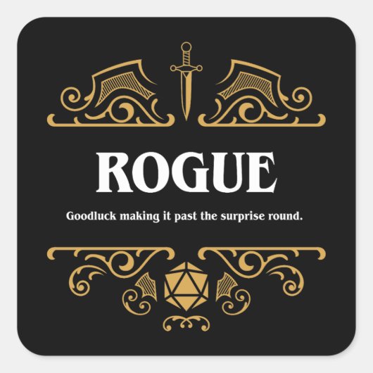 Sticker Carré Rogue Class (Devant)