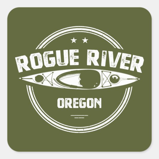 Sticker Carré Rogue River, Oregon (Devant)