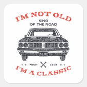 Sticker Carré Roi De La Route De 1948 (Devant)