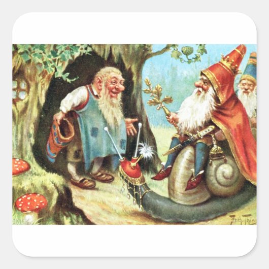 Sticker Carré Roi des Gnomes (Devant)