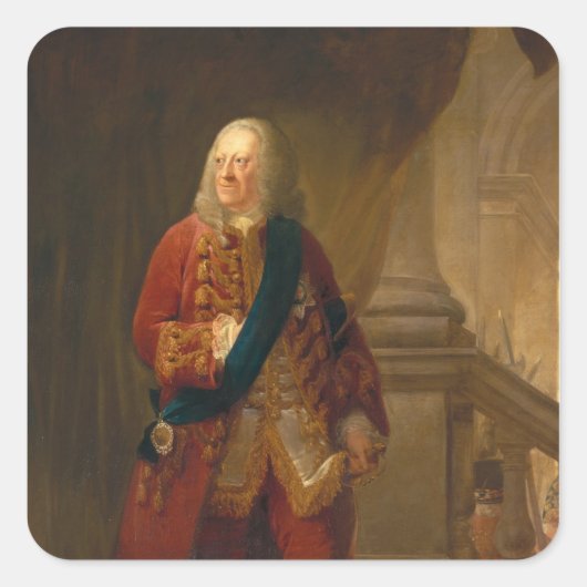 Sticker Carré Roi George II, 1759 (Devant)