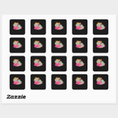 Sticker Carré Roi Grenouille Funky Mème Style Classique (Feuille)