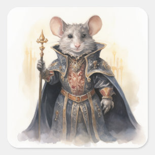 Sticker Carré Roi Souris Personnage Casse-Noisette