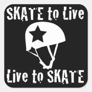 Sticker Carré Roller Derby, Patiner pour vivre au patinage, Jamm