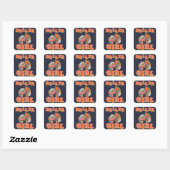 Sticker Carré roller girl vintage roller patinage (Feuille)