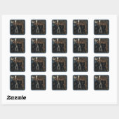 Sticker Carré Rolling Tones : une parodie (Feuille)