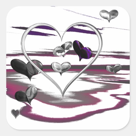 Sticker Carré Romance futuriste (Devant)