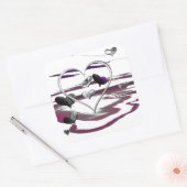 Sticker Carré Romance futuriste (Enveloppe)