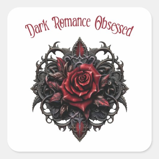 Sticker Carré Romance Sombre Obsession (Devant)