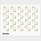 Sticker Carré Romantic floral wedding  (Feuille)