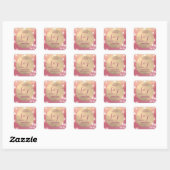Sticker Carré Romantique Moderne luxe scintillante script soja b (Feuille)