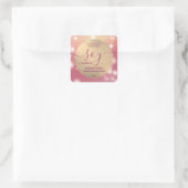 Sticker Carré Romantique Moderne luxe scintillante script soja b (Sac)