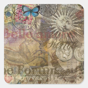 Sticker Carré Rome Italy Travel Vacation