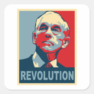 Sticker Carré Ron Paul