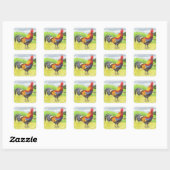 Sticker Carré Rooster (Feuille)