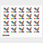 Sticker Carré Rooster DeColores (Feuille)