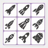 Sticker Carré Roquettes (Devant)