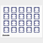 Sticker Carré Rosace bleue (Feuille)