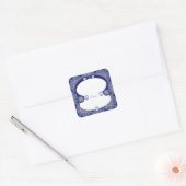 Sticker Carré Rosace bleue (Enveloppe)