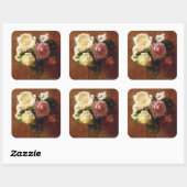 Sticker Carré Rose (Feuille)