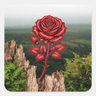 Sticker Carré Rose