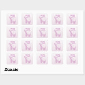 Sticker Carré rose (Feuille)
