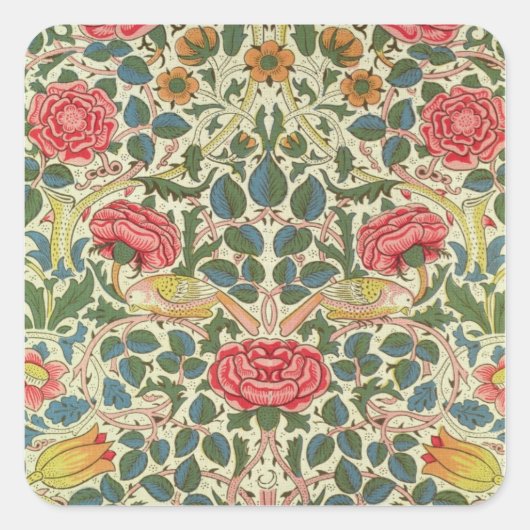 Sticker Carré "Rose", 1883 (coton imprimé) (Devant)