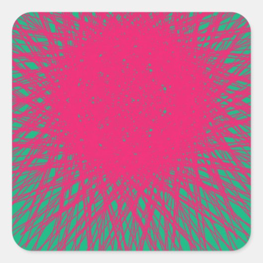 Sticker Carré rose abstrait (Devant)
