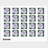 Sticker Carré Rose argenté (Feuille)