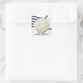 Sticker Carré Rose blanche (Sac)