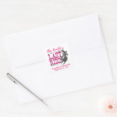 Sticker Carré Rose Chaud La Dernière Virée de la Mariée (Enveloppe)