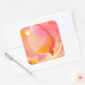 Sticker Carré Rose de chou III (Enveloppe)