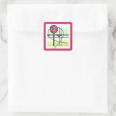 Sticker Carré Rose de Glasgow (Sac)