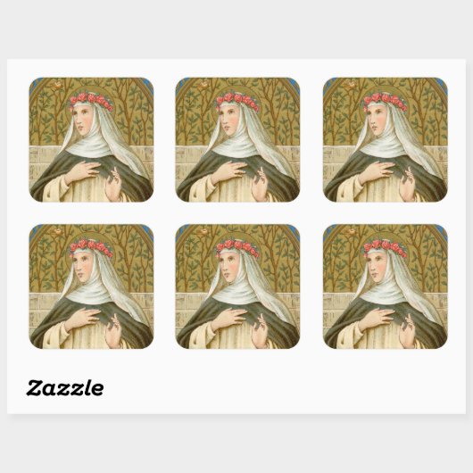 Sticker Carré Rose de Lima (BK 020) (Feuille)
