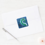Sticker Carré Rose d'hiver Dragon (Enveloppe)