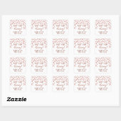 Sticker Carré Rose d'or Confetti Sip Sip Hooray (Feuille)
