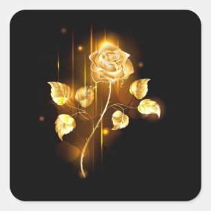 Sticker Carré Rose d'or ( rose d'or )