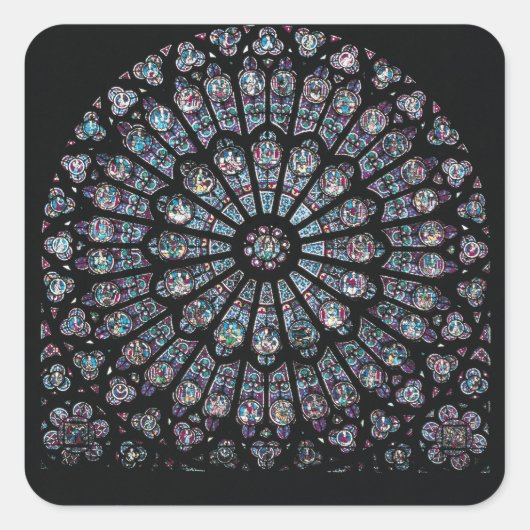 Sticker Carré Rose du transept nord (Devant)