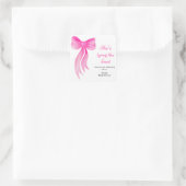 Sticker Carré Rose Elle se marie Shower Nuptial  (Sac)