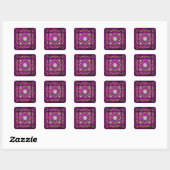 Sticker Carré rose Empereur (Feuille)