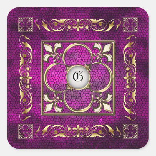 Sticker Carré rose Empereur (Devant)